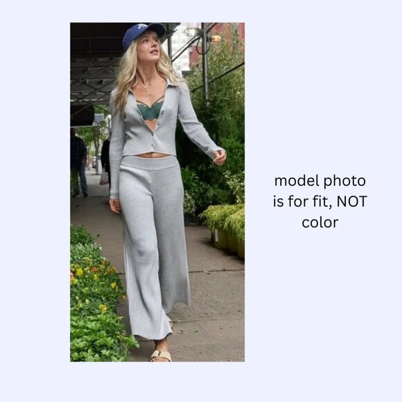 Aerie Gotta Jet! High Waisted Skater Pants, Blue, Size L - Picture 4 of 4